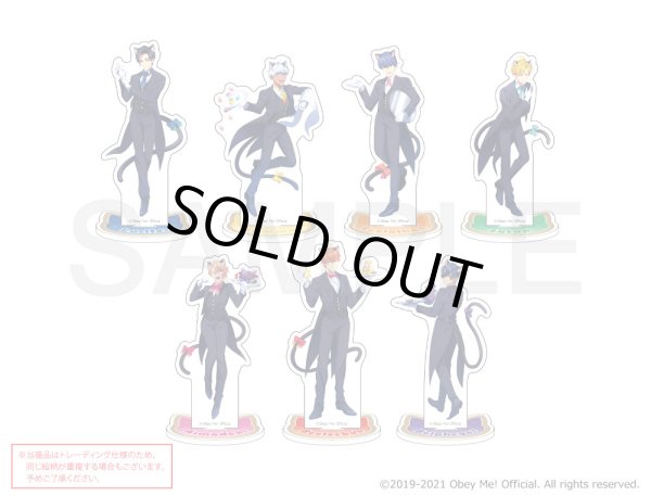 画像1: Obey Me!×mixx garden 黒猫執事喫茶 トレーディングアクリルスタンド (1)