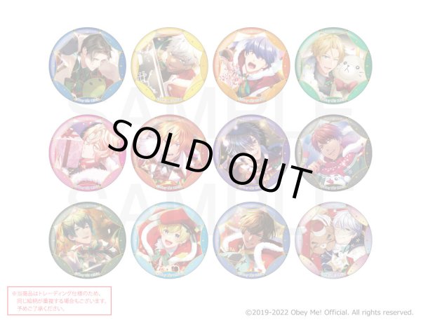 画像1: Obey Me!×mixx garden Happy Devil Day 2022 トレーディングメタリック缶バッジ(Christmas card design) (1)