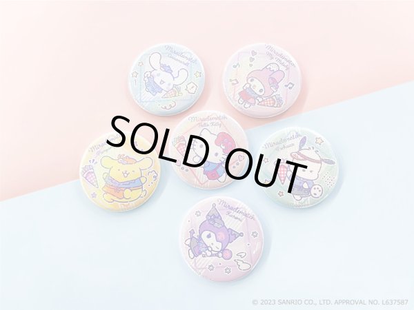 画像2: 【販売期間終了】サンリオキャラクターズ ミラクルマッチ ×マリオンクレープ トレーディングラメ缶バッジ (2)