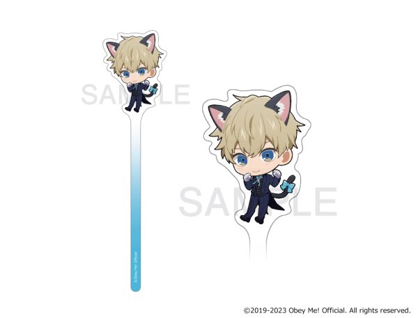 画像10: Obey Me!×mixx garden2023 黒猫執事喫茶2 アクリルフォトプロップス ラージ (10)