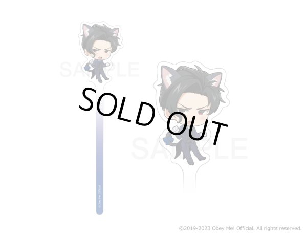 画像1: Obey Me!×mixx garden2023 黒猫執事喫茶2 アクリルフォトプロップス ラージ (1)