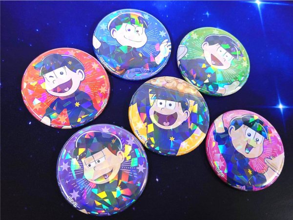 画像2: おそ松さん×mixx garden2023 トレーディングホログラム缶バッジ (2)