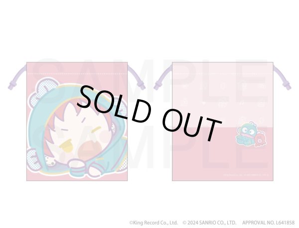 画像2: 【販売期間終了】『ヒプノシスマイク SANRIO NAKAYOKU EDIT』2023 ポケットつき巾着(Bad Ass Temple) (2)
