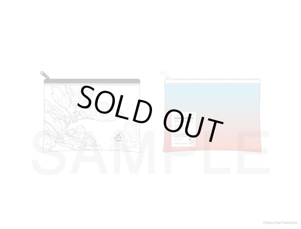 画像2: ミギノヤギ先生×COLLABOCAFEHONPO BLANC 2024 クリアフラットポーチB (2)