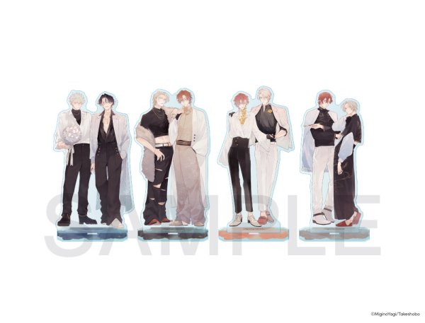 画像2: ミギノヤギ先生×COLLABOCAFEHONPO BLANC 2024 等身アクリルスタンド(茅花かす陽) (2)