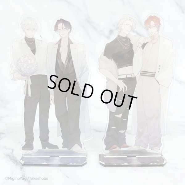 画像3: ミギノヤギ先生×COLLABOCAFEHONPO BLANC 2024 等身アクリルスタンド(二日月に栖む) (3)