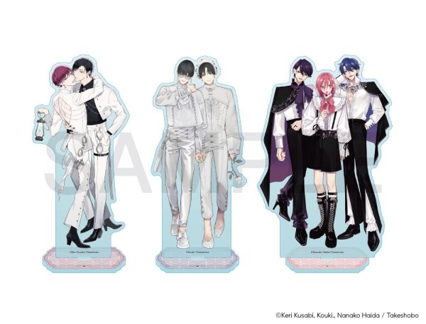 画像2: Qpa DRINK STAND×きゃらドリ!! BLANC 第2弾 2024 等身アクリルスタンド(保志 月王&香具屋 衛星) (2)