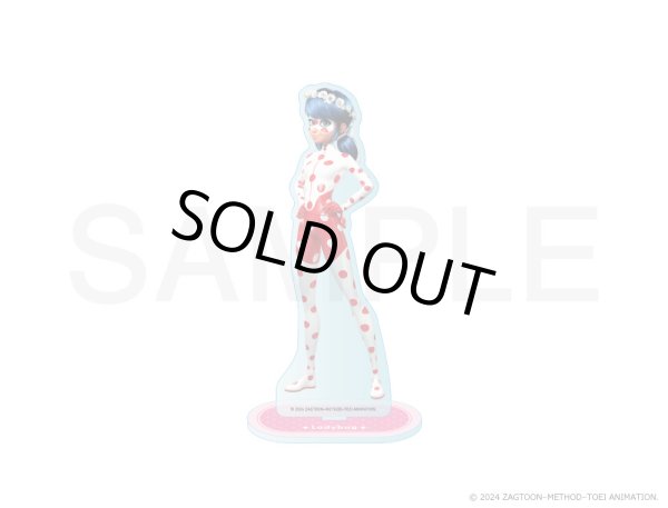 画像1: 【販売期間終了】ミラキュラス レディバグ＆シャノワール×COLLABOCAFEHONPO BLANC 2024 等身アクリルスタンド(レディバグ／ウェディング) (1)