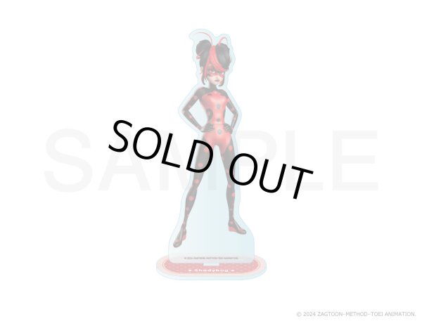 画像1: 【販売期間終了】ミラキュラス レディバグ＆シャノワール×COLLABOCAFEHONPO BLANC 2024 等身アクリルスタンド(シェイディバグ) (1)