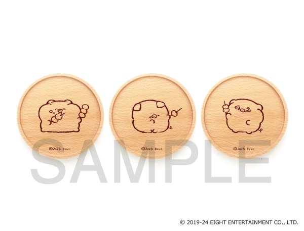 画像2: ぽてぽてこぶたちゃん コースター(しろぶたちゃん) (2)