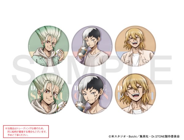 画像1: TVアニメ「Dr.STONE」×mixx garden 2025 トレーディング等身BIGマット缶バッジ (1)