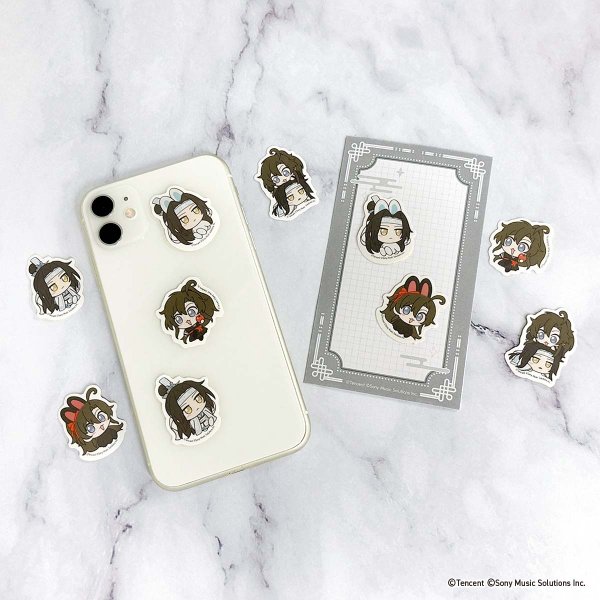 画像2: 漫画『魔道祖師』×COLLABOCAFEHONPO BLANC 2025 ちびキャラフレークシール (2)