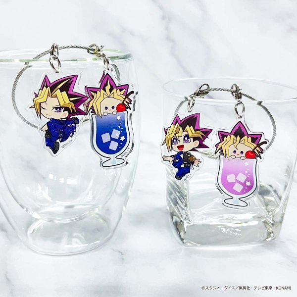 画像2: 遊☆戯☆王デュエルモンスターズ×COLLABOCAFEHONPO BLANC 2025 友情編 トレーディングちびキャラアクリルワイヤーチャームA (2)