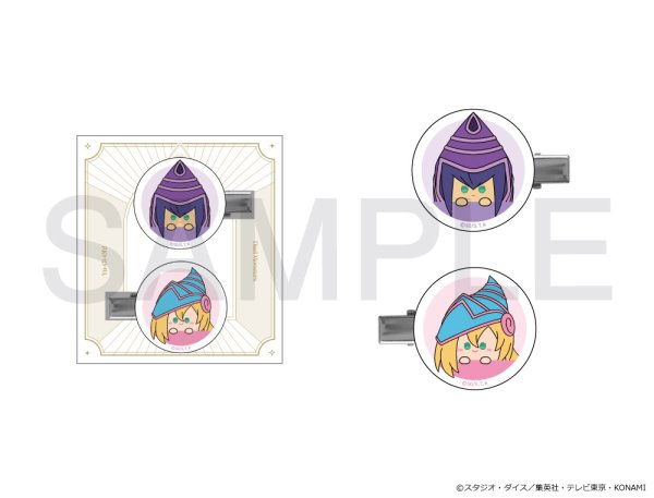 画像1: 遊☆戯☆王デュエルモンスターズ×COLLABOCAFEHONPO BLANC 2025 友情編 アクリルクリップセットA(ブラック・マジシャン＆ブラック・マジシャン・ガール) (1)