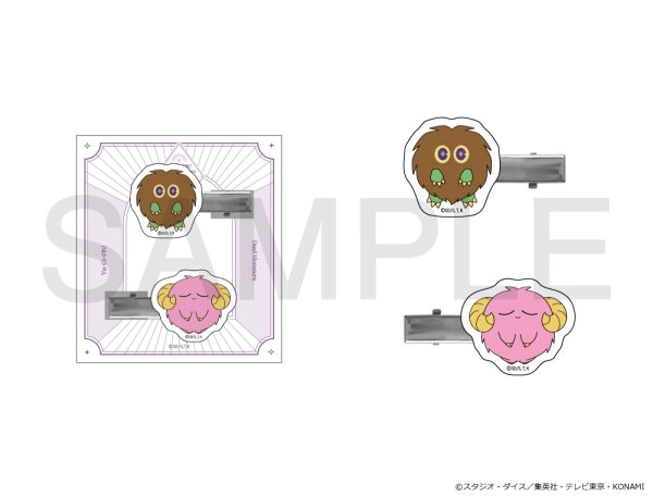 画像1: 遊☆戯☆王デュエルモンスターズ×COLLABOCAFEHONPO BLANC 2025 友情編 アクリルクリップセットB(クリボー＆スケープ・ゴート) (1)