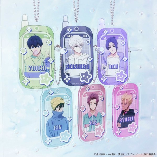 画像2: TVアニメ『ブルーロック』×COLLABOCAFEHONPO 2025 トレーディングガラケー風アクリルキーホルダー (2)