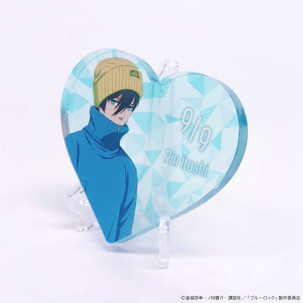 画像2: TVアニメ『ブルーロック』×COLLABOCAFEHONPO 2025 BDハートアクリルブロック(糸師 凛) (2)