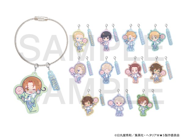 画像2: アニメ「ヘタリア World★Stars」×mixx garden 2025 アクリルワイヤーチャーム(日本) (2)