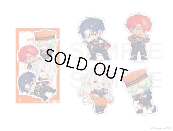 画像1: 【販売期間終了】Paradox Live×COLLABOCAFEHONPO BLANC 2025 ちびキャラステッカーセット(獄Luck) (1)