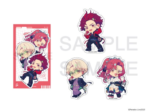 画像1: Paradox Live×COLLABOCAFEHONPO BLANC 2025 ちびキャラステッカーセット(BAE) (1)