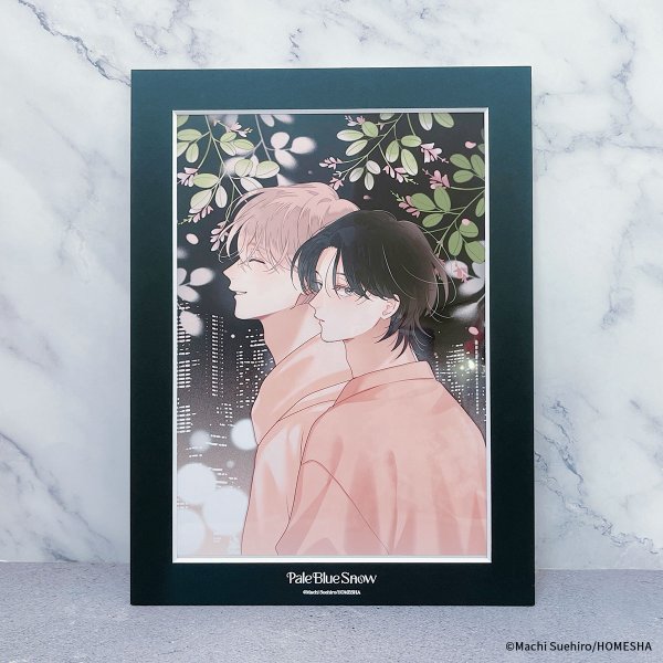 画像4: 末広マチ先生×COLLABOCAFEHONPO BLANC 2025 A4サイズキャラファインマット(「How to melt」最終話扉イラスト) (4)