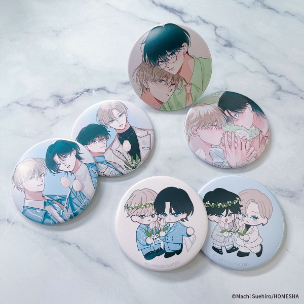 画像2: 末広マチ先生×COLLABOCAFEHONPO BLANC 2025 トレーディングBIGマット缶バッジ (2)