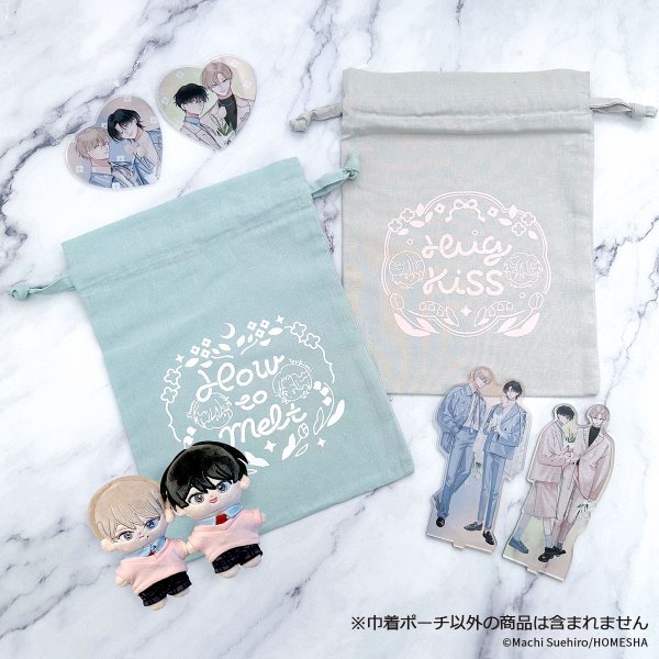 画像3: 末広マチ先生×COLLABOCAFEHONPO BLANC 2025 巾着ポーチ(How to melt) (3)