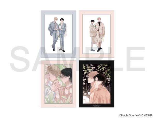 画像2: 末広マチ先生×COLLABOCAFEHONPO BLANC 2025 A4サイズキャラファインマット(「How to melt」最終話扉イラスト) (2)