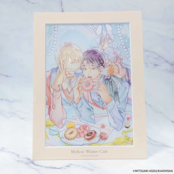 画像4: 世界でいちばん遠い恋×COLLABOCAFEHONPO BLANC 2025 A4サイズキャラファインマットB (4)