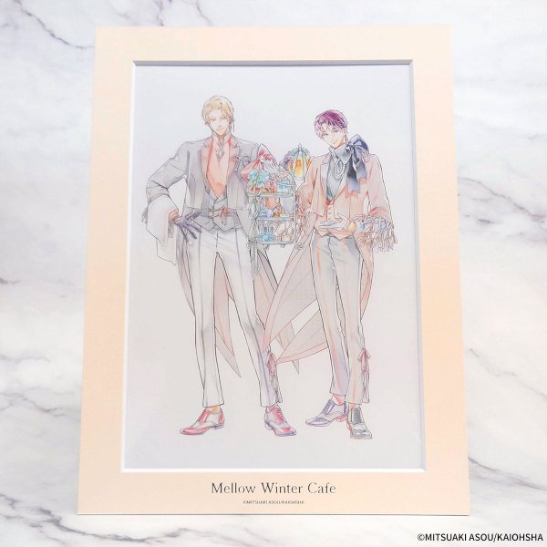 画像4: 世界でいちばん遠い恋×COLLABOCAFEHONPO BLANC 2025 A4サイズキャラファインマットA (4)