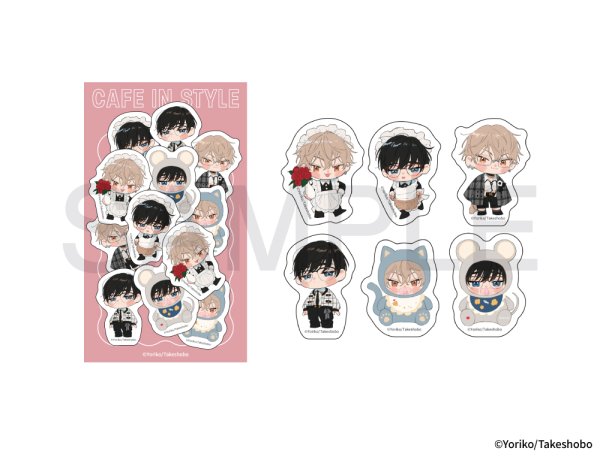 画像1: 依子先生×mixx garden 2026 フレークシール(ヘタクソラブステップ) (1)