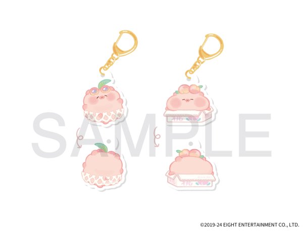 画像2: ぽてぽてこぶたちゃん アクリルキーホルダーB(癒しのもふもふ展2024) (2)