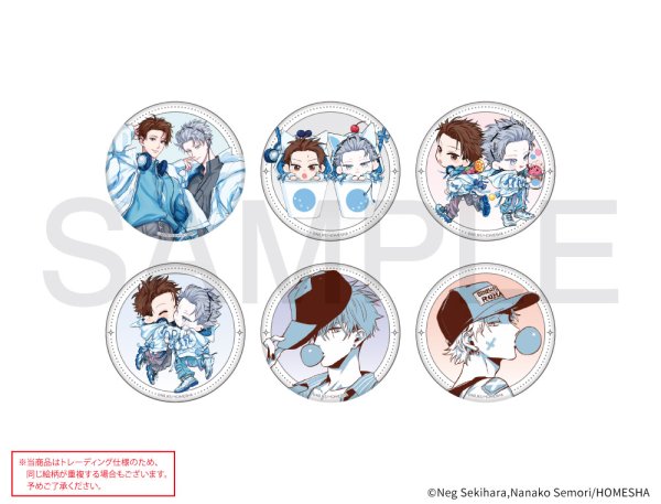 画像1: 簡易的パーバートロマンス×きゃらドリ!! BLANC 2026 トレーディングBIGマット缶バッジ (1)