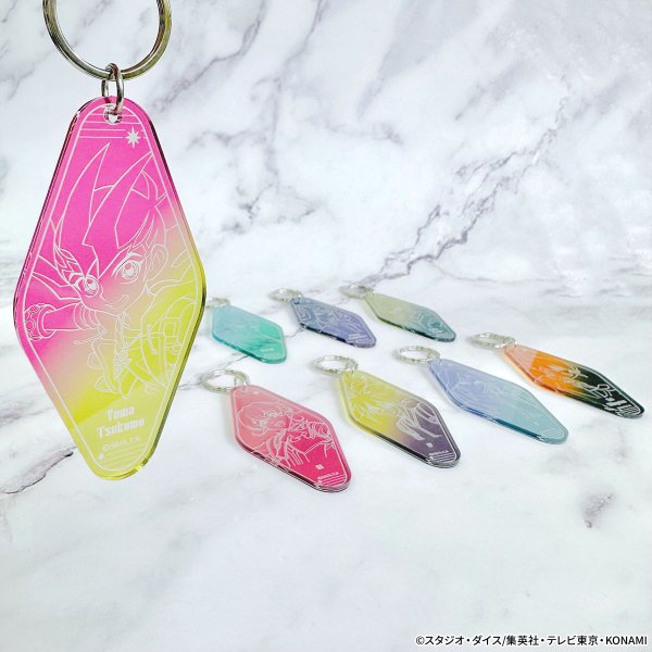 画像2: 遊☆戯☆王ＺＥＸＡＬ×COLLABOCAFEHONPO BLANC 2026 トレーディングモーテルキー風アクリルキーホルダーB (2)