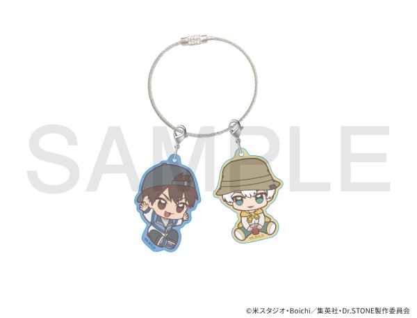 画像1: TVアニメ「Dr.STONE」×mixx garden 2026 アクリルワイヤーチャーム(クロム&西園寺羽京) (1)