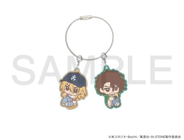 画像1: TVアニメ「Dr.STONE」×mixx garden 2026 アクリルワイヤーチャーム(七海龍水&SAI) (1)