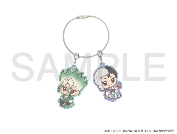 画像1: TVアニメ「Dr.STONE」×mixx garden 2026 アクリルワイヤーチャーム(石神千空&あさぎりゲン) (1)
