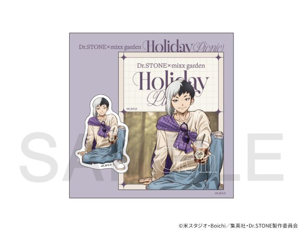 画像1: TVアニメ「Dr.STONE」×mixx garden 2026 ステッカーセット(あさぎりゲン) (1)