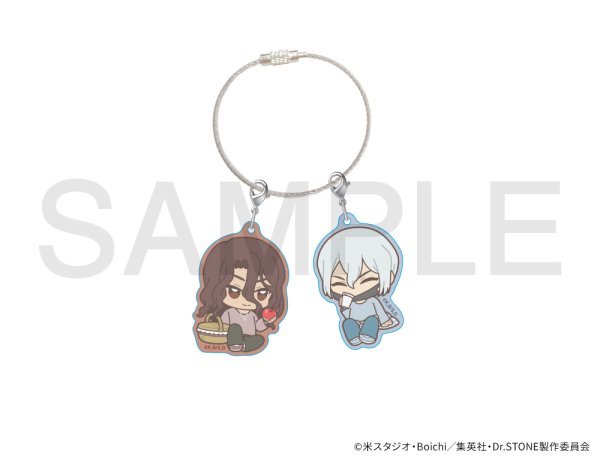 画像1: TVアニメ「Dr.STONE」×mixx garden 2026 アクリルワイヤーチャーム(獅子王司&氷月) (1)