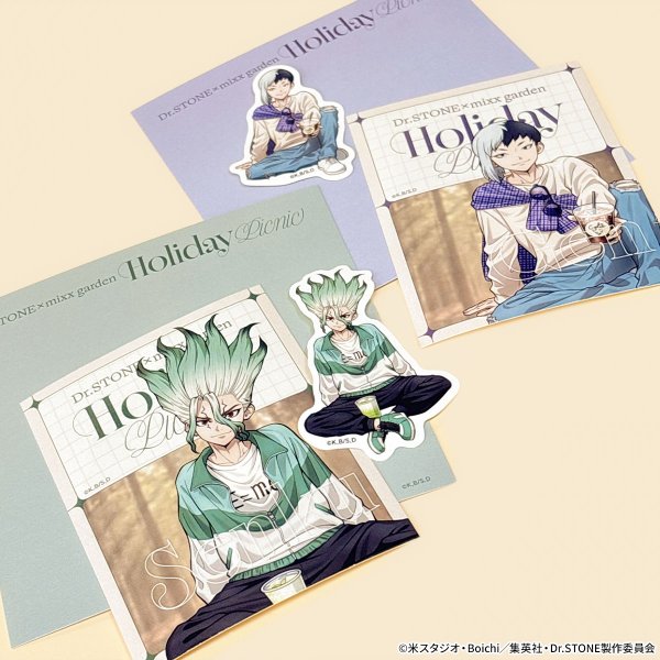 画像3: TVアニメ「Dr.STONE」×mixx garden 2026 ステッカーセット(あさぎりゲン) (3)