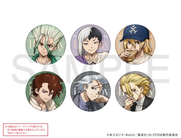 画像1: TVアニメ「Dr.STONE」×mixx garden 2026 トレーディングBIGマット缶バッジ (1)