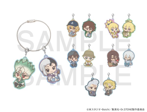画像2: TVアニメ「Dr.STONE」×mixx garden 2026 アクリルワイヤーチャーム(コハク&スイカ) (2)