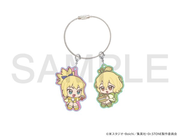 画像1: TVアニメ「Dr.STONE」×mixx garden 2026 アクリルワイヤーチャーム(コハク&スイカ) (1)