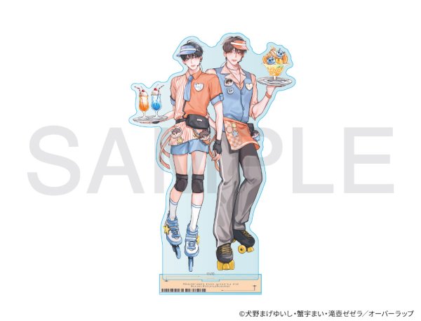 画像1: LiQulle Drink Stand×きゃらドリ!! BLANC 2026 等身アクリルスタンド(青藍の夜にくちづけて) (1)