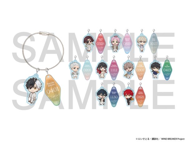 画像2: TVアニメ『WIND BREAKER』×COLLABOCAFEHONPO 2026 アクリルワイヤーチャーム(焚石 矢) (2)