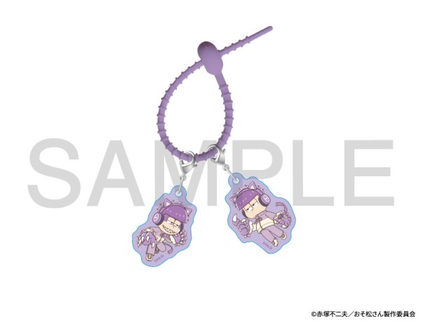 画像1: おそ松さん×mixx garden 2026 アクリルシリコンチャーム(一松) (1)