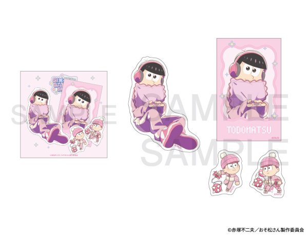 画像1: おそ松さん×mixx garden 2026 ステッカーセット(トド松) (1)